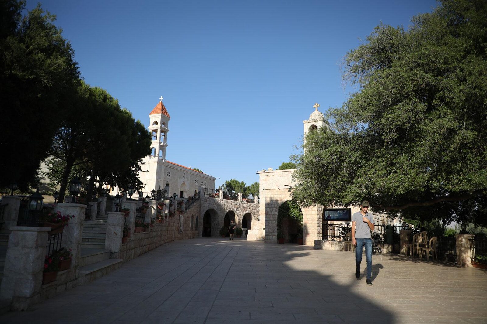 A church courtyard in Lebanon